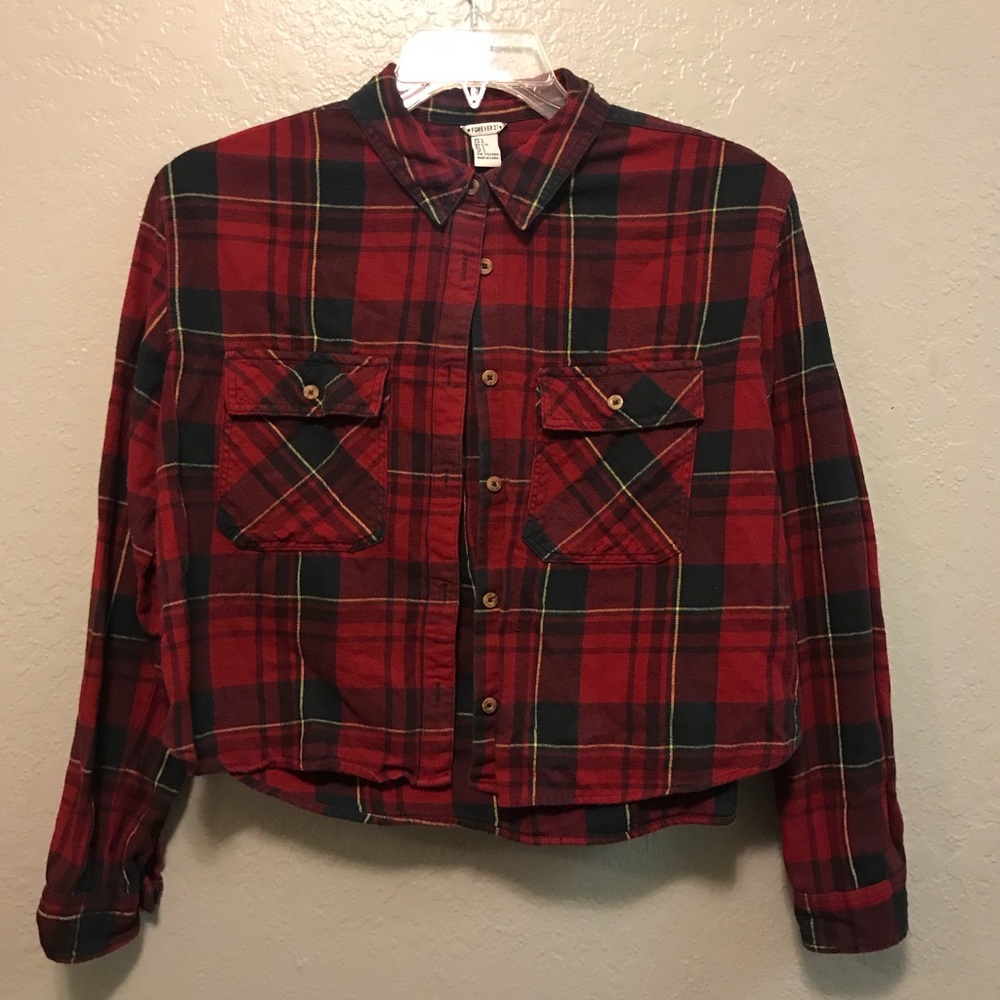 CUTE CROP FLANNEL ❤️🖍